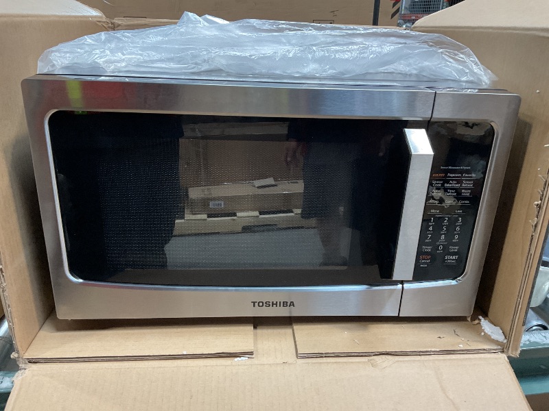 Photo 1 of ***USED*** TOSHIBA 4-in-1, 1.5 cu. ft., Countertop Microwave Oven, Smart Sensor, 1000 Watts, ML-EC42P(SS), Stainless Steel