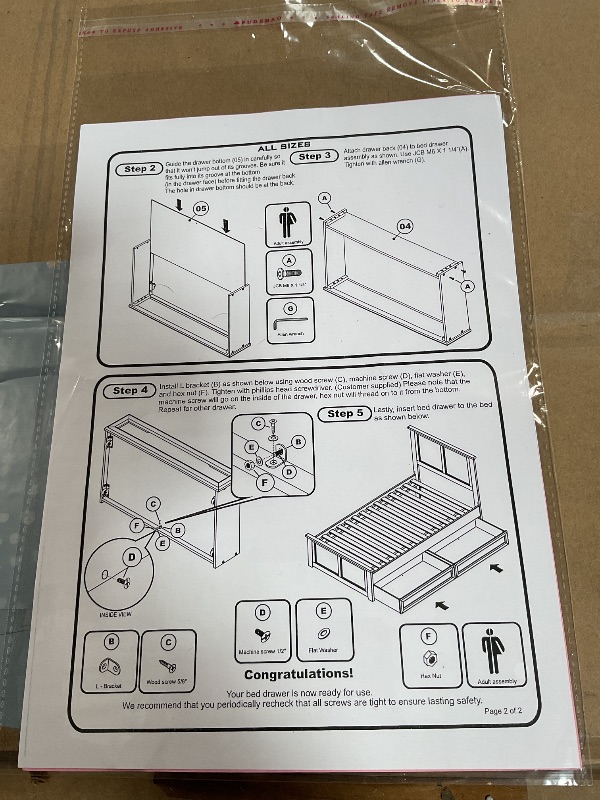 Photo 1 of **MISSING ASSEMBLY PIECES*** AFI, Clayton Queen Platform Bed with Panel Footboard and Storage Drawers, Walnut