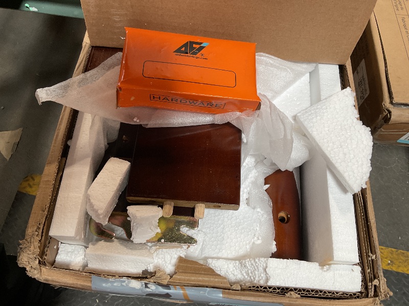 Photo 1 of **INCOMPLETE SET/ MISSING ASSEMBLY PIECES** AFI, Clayton Queen Platform Bed with Panel Footboard and Storage Drawers, Walnut
