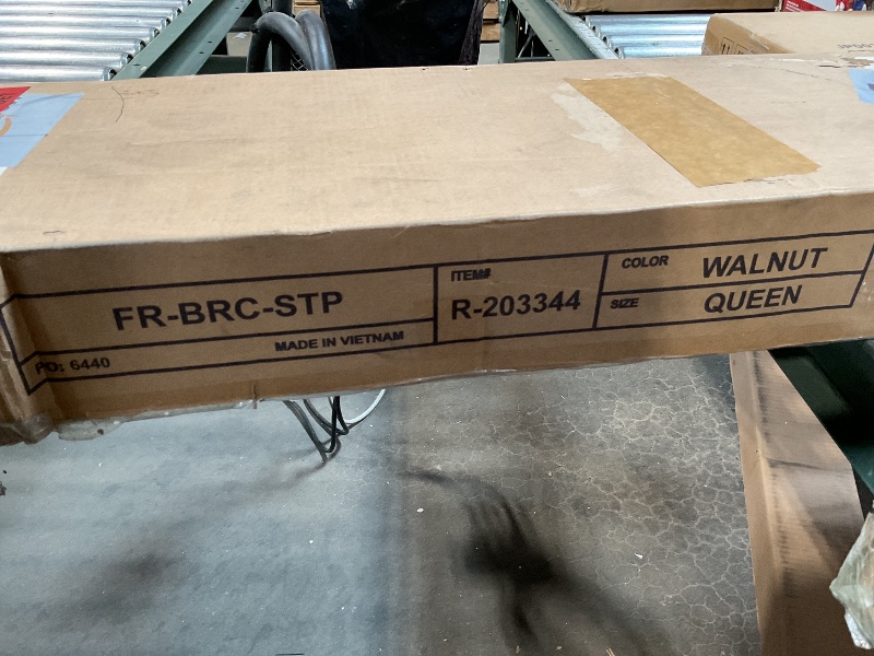 Photo 1 of **INCOMPLETE SET/ MISSING ASSEMBLY PIECES** AFI, Clayton Queen Platform Bed with Panel Footboard and Storage Drawers, Walnut