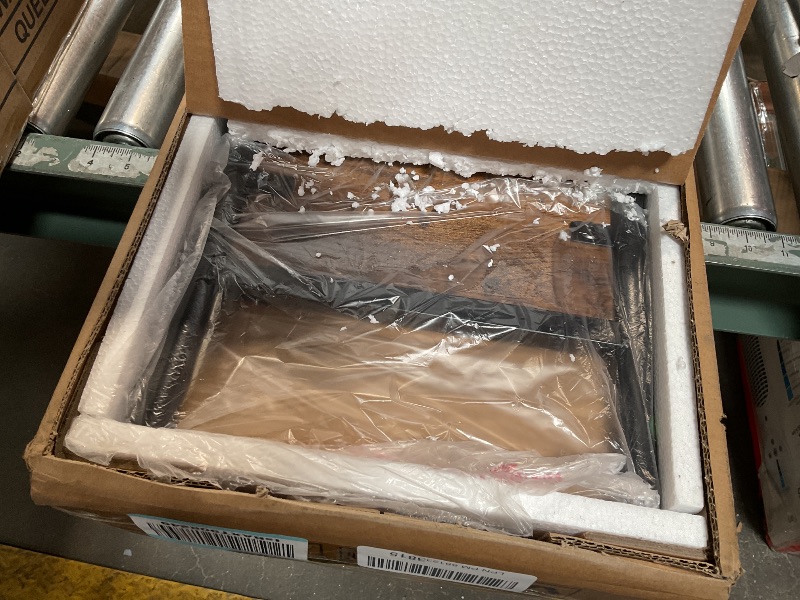 Photo 1 of *** BOX 1 OF POSSIBLY 3/MISSING ASSEMBLY PIECES*** Jocoevol Metal LED Bunk Bed Twin Over Twin with 2 Storage Drawers, USB Charging Station, Industrial Bunkbeds Heavy Duty Bed with Safety Guardrail and Ladder, No Box Spring Needed, Vintage Brown