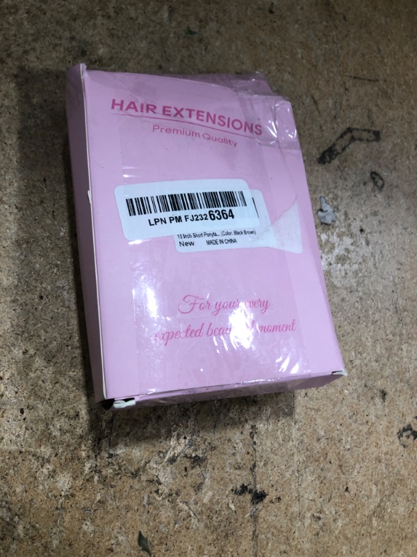 Photo 1 of 10 Inch Short Ponytail Extension - Soft Straight Pony Tails Hair Extensions, Claw Clip Ponytail Extension, Natural Short Hair Extensions Ponytail, Synthetic Hair Pieces for Women (Color: Black Brown)
