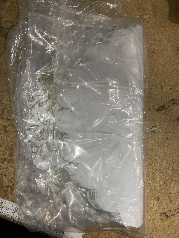 Photo 1 of **MISSING PIECES*** Gandeer 100 Pcs Sage Green Floral Paper Placemats Wedding Party Placemats and Drinks Coasters Disposable Greenery Flower Dinner Decorative Mats for Wedding Party Banquet Table Setting Decor