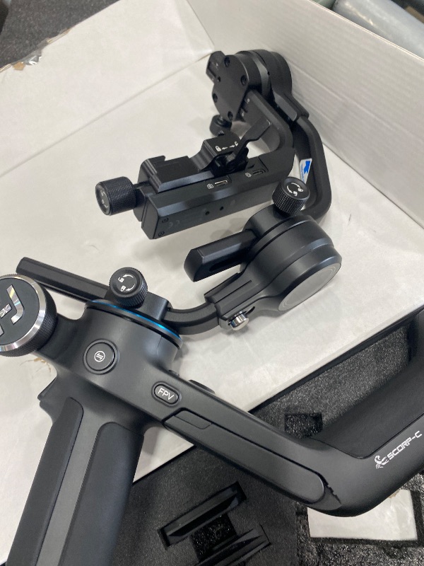 Photo 1 of **FeiyuTech SCORP-C Gimbal Stabilizer for Cameras DSLR and Mirrorless Camera, 3-Axis Camera Gimbal, 5.5lbs Payload, for Sony ?7? A6300/A6400 A7S3 a9/a7 for Canon 5D3/80D for Nikon D7500/Z5/Z6 II