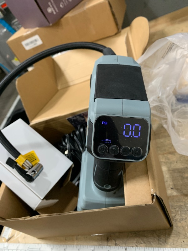 Photo 1 of WORKPROX Tire Inflator Portable Air Compressor, 150 PSI Cordless Car Tire Pump with Digital Pressure Gauge, Fast Inflation, Rechargeable Battery & 12V DC Power, for Cars, Motorcycles, Bikes, Balls