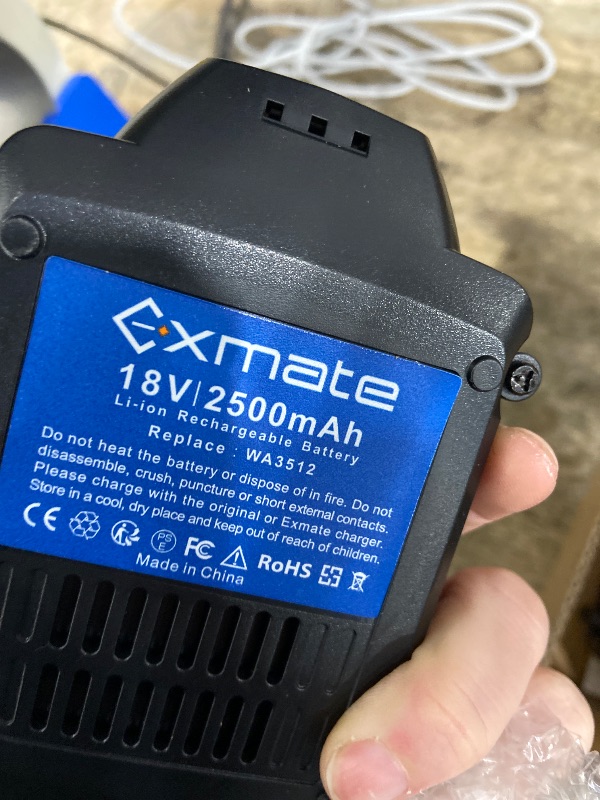 Photo 4 of Exmate 2 Pack 18V 2.5Ah Li-ion Replacement Battery Compatible with Worx WA3511 WA3512 WA3512.1 WA3523 WG151 WG151E WU287 WU381 WX163 Cordless Power Tools
