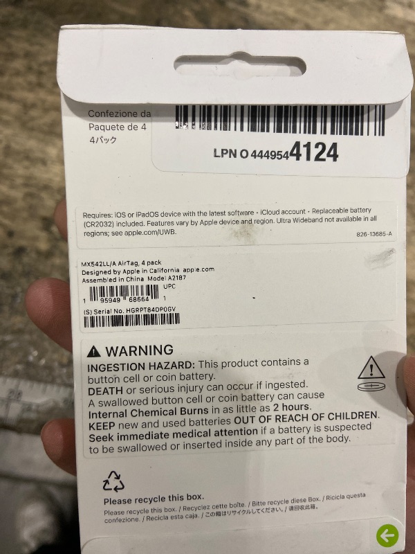 Photo 1 of **FACTORY SELAED**Apple AirTag 4 Pack. Keep Track of and find Your Keys, Wallet, Luggage, Backpack, and More. Simple one-tap Set up with iPhone or iPad