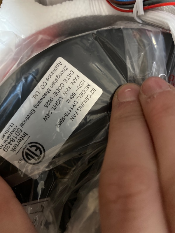 Photo 4 of 52 Inch Ceiling Fans with Lights and Remote, Black Ceiling Fan with 5 Blades, 6 Speed Reversible DC Motor, 3CCT Dimmable LED, Modern Design for Bedroom, Living room & Covered Outdoor,Includes Downrod