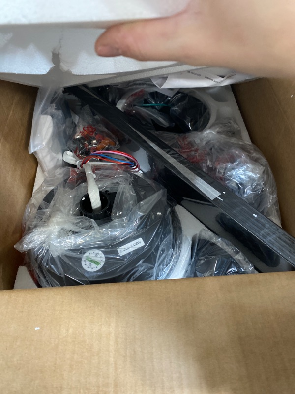 Photo 3 of 52 Inch Ceiling Fans with Lights and Remote, Black Ceiling Fan with 5 Blades, 6 Speed Reversible DC Motor, 3CCT Dimmable LED, Modern Design for Bedroom, Living room & Covered Outdoor,Includes Downrod