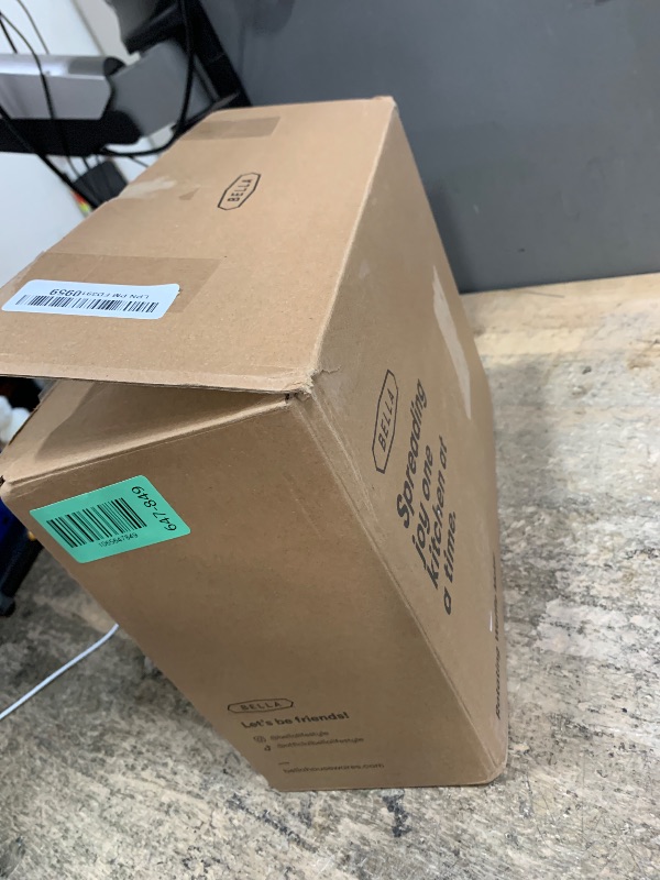 Photo 1 of BELLA (13591) Classic Rotating Non-Stick Belgian Waffle Maker with Removable Drip Tray & Folding Handle, Pro Black, 4.67 lb.