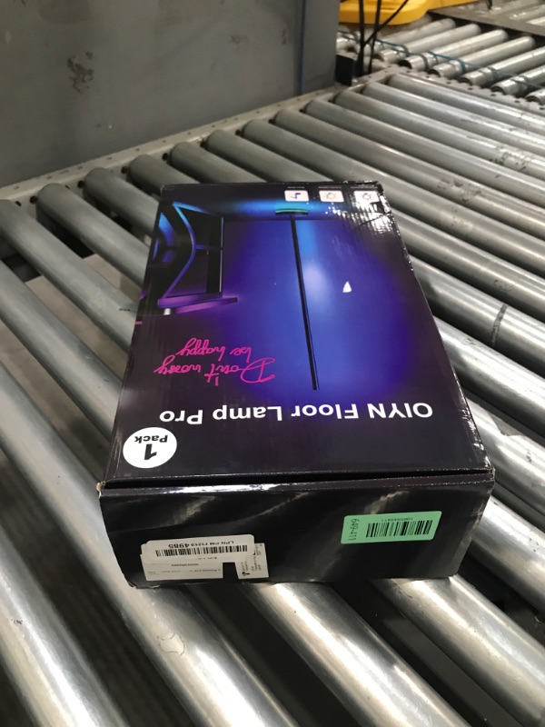 Photo 1 of ***MISSING PARTS***
***(MISSING PLUG)***OIYN Corner Floor Lamp, RGBICW LED Corner Lamp with 1300lm Smart Modern Floor Lamp,App & Remote Control,Music Sync,Color Changing Standing Lamp for Bedroom Living Room and Gaming Rooms