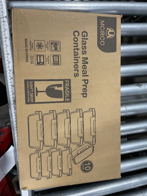 Photo 1 of [10-Pack] Glass Meal Prep Containers with Lids, MCIRCO Food Storage Containers with Snap Locking Lids, Airtight Lunch Containers, Microwave, Oven, Freezer and Dishwasher