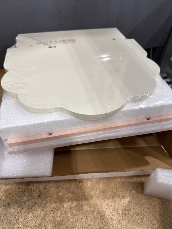 Photo 1 of ROBOTIME Toddler Vanity Makeup Table Toy with Mirror & Light, Wooden Kids Makeup Vanity Set, Dressing Table with Accessories and Lights, Pretend Makeup Set for Little Girls