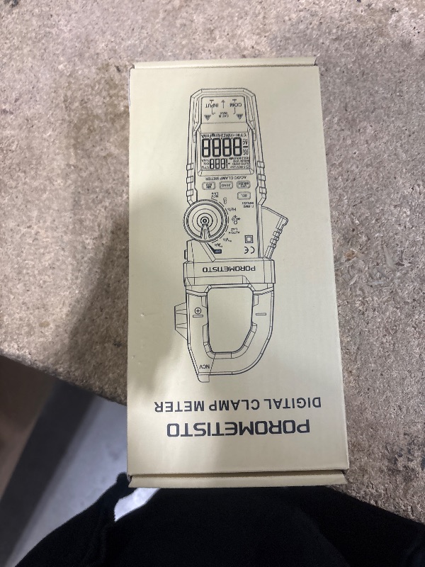 Photo 1 of ***FOR PARTS ONLY/ NON-FUNCTIONAL*** POROMETISTO Inrush Clamp Meter With Flashlight,CM06Pro Clamp Multimeter,T-RMS 6000 Counts 1000A Amp Meter with VFD,LOZ,NCV,AC/DC Voltage Current,Continuity Capacitance Frequency Resistance Temperature