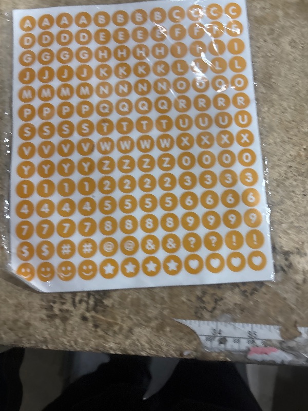 Photo 1 of 1/2 inch Colorful Alphabet Letter Stickers Small,8 Sheets 1344 Pieces,Self Adhesive Vinyl Round Letter Labels Decal for Scrapbooking Crafting DIY Crafts