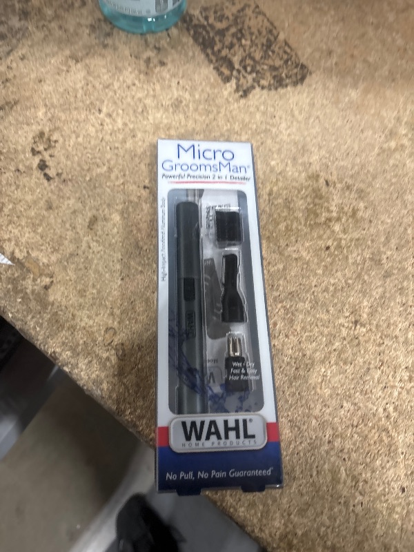 Photo 1 of ***UNTESTED/UNKNOWN DAMAGES*** Wahl Micro Groomsman Battery Personal Trimmer for Hygienic Grooming with Rinseable, Interchangeable Heads for Eyebrows, Neckline, Nose, Ears, & Other Detailing - 05640-600