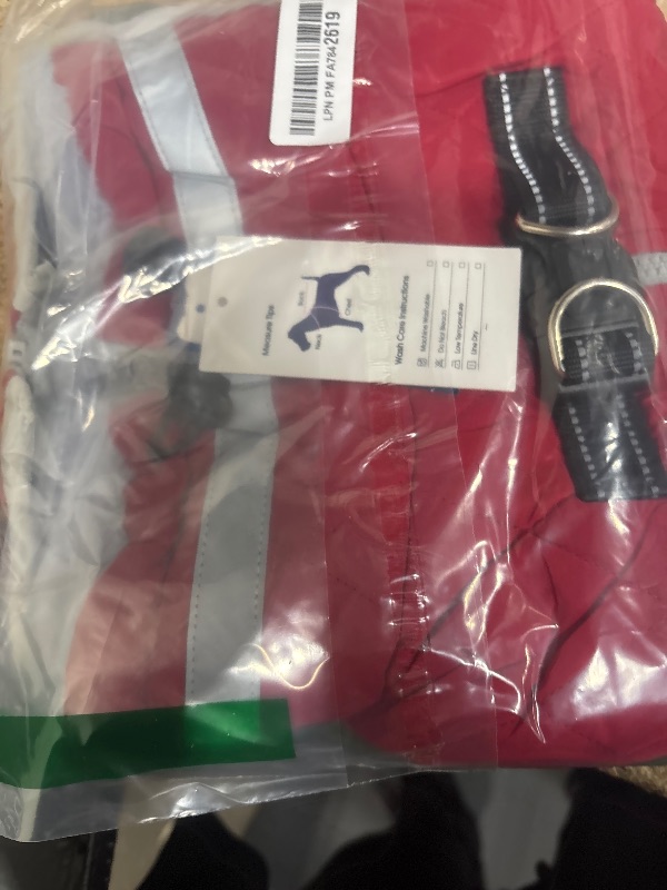 View 2 of FUAMEY Dog Coat for Large Dogs,Waterproof Dog Winter Jacket with Harness Built in Puppy Cold Weather Coats Reflective Pet Vest with Zipper Warm Fleece Dogs Snowsuit Windproof Christmas XL