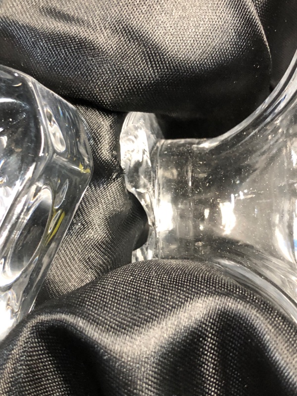 Photo 1 of ***DAMAGED - SEE NOTES/PICTURES***ELIDOMC 5PC Italian Crafted Crystal Whiskey Decanter & Whiskey Glasses Set, Crystal Decanter Set With 4 Whiskey Glasses, Whiskey Decanter Sets for Men.