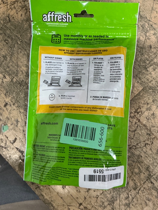 Photo 1 of Affresh Dishwasher Cleaner, Helps Remove Limescale and Odor-Causing Residue, 6 Tablets