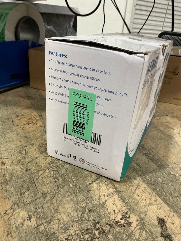 Photo 1 of ***FOR PARTS ONLY/ NON-FUNCTIONAL*** AFMAT Electric Pencil Sharpener Heavy Duty, 6 Holes, Auto Stop Pencil Sharpeners for Classroom, Electric Sharpener for 6-11mm Colored Pencils, 7000 Sharpenings, Fast Sharpen, Save Pencils PSX1