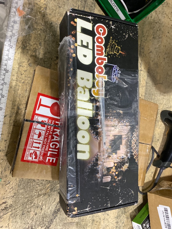 Photo 1 of 10 Pack Big Light Up BOBO Led Balloons with Sticks - Clear Balloons with Lights, Glow in the Dark, Flicker in the Daylight - Perfect Glow Party Supplies for Birthday, Wedding, Graduation, Warm White