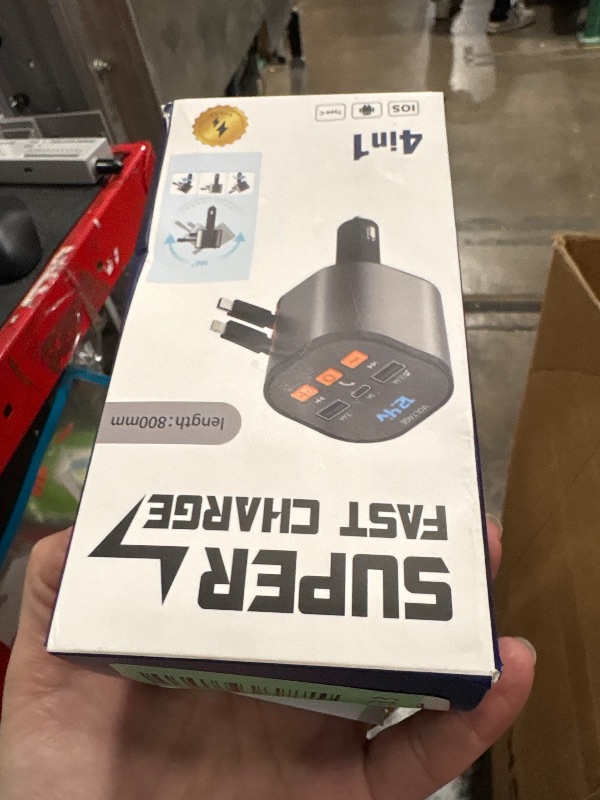 Photo 1 of [2025 Upgraded] 81W Retractable PD Car Charger with Bluetooth 5.3, FM Transmitter, Hands-Free Calling, MP3 Player, USB & LED Display – USB-C Bluetooth Adapter for All Phones