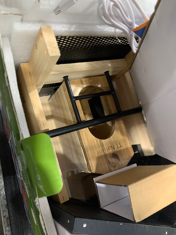 Photo 1 of TT Nature Bird Feeder with Camera, Upgraded 1.5L Smart Birdhouse Al Identify for 10000 Plus Species, Auto Capture & Real-time Notifications, Ideal Gift for Bird Lovers (Iron Roof)