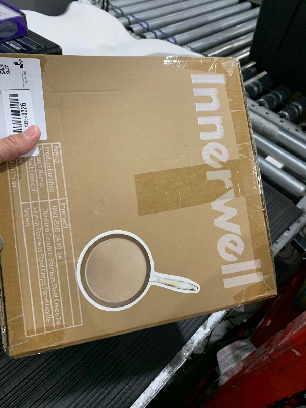 Photo 1 of 10 Inch Stainless Steel Crepe Pan - Titanium Ceramic Nonstick Crepe Pan, Stainless Steel Pancake Pan, Non Stick Flat Skillet Tawa Dosa Tortilla Griddle Pan, Induction Compatible, PFOA&PFAS Free