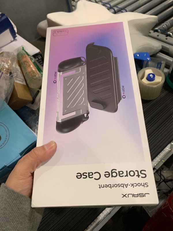 Photo 1 of ** Frame protector only ** JSAUX Split Protective Case for Nintendo Switch 2, TPU Middle Frame & PC Front Cover, Non-Slip Ergonomic Grip, Storage for 10 Game Cards, Supports Stand Use, Shock Absorption & Anti-Scratch-PC0114