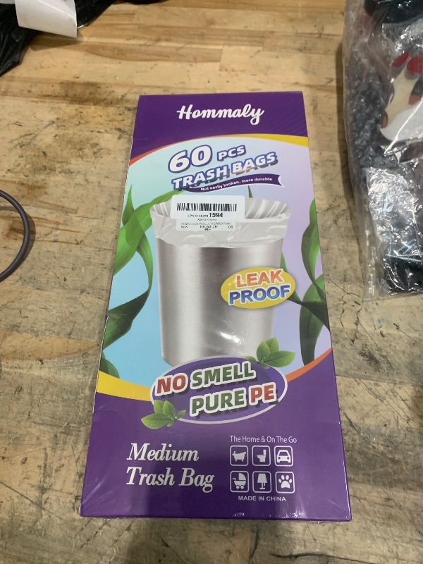 Photo 1 of 10 Gallon 60pcs Medium Clear Trash Bags Strong Clear Garbage Bags, Bathroom Trash Can Bin Liners, Plastic Bags for Office Home Kitchen, Waste Basket Liner, Fit 30 Liter, 10 Gal(10G60-Clear)