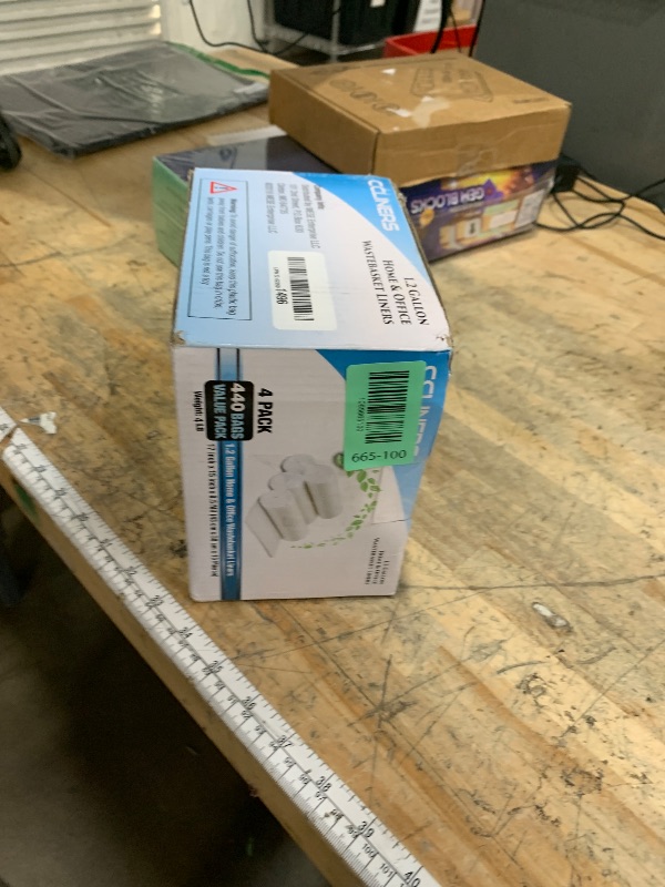 Photo 1 of 1.2 Gallon (5 Liter) Small Trash Bags (440 Count) Bathroom Garbage Bags 1 Gallon Clear Plastic Wastebasket Can Liners for Home and Office Bins, 440 Bags