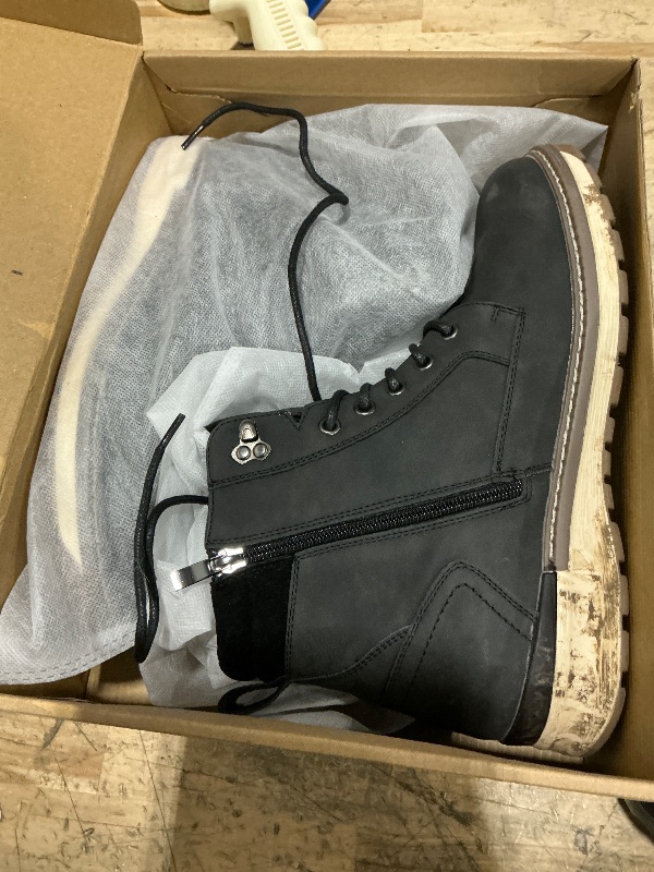 Photo 1 of ***SHOWS SIGNS OF HEAVY USAGE/ DIRTY*** Vostey Boots for Men Waterproof Mens Boots Fashion Casual Hiking Chukka Boots Men(BMY8051 black 9.5)