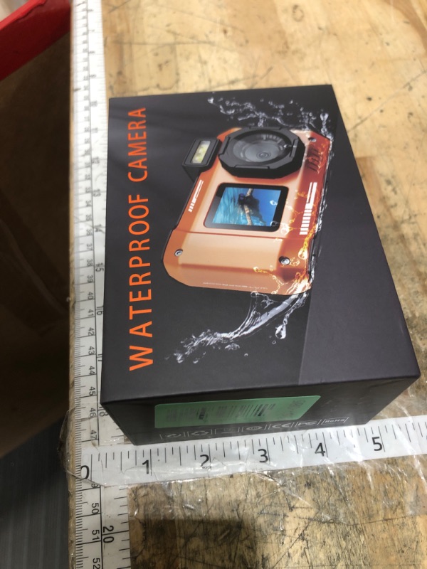 Photo 1 of 8K Underwater Digital Camera - MaxMango 70MP 33FT Waterproof Camera with 64G Card - Underwater Camera for Snorkeling Floatable Dual-Screen Selfie 2500mAh Battery Point and Shoot Digital (Orange)