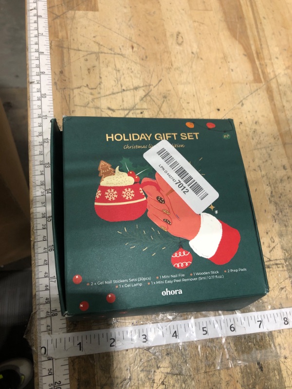Photo 1 of **MISSING GOLD NAIL STRIPS*** ohora Semi Cured Gel Nail Strip (2025 Christmas Gift Set (Limited Edition)) - Works with UV/LED Lamps, Salon-Quality, Long Lasting, Easy to Apply/Remove - Includes 2 Prep Pads, Nail File, Wooden Stick