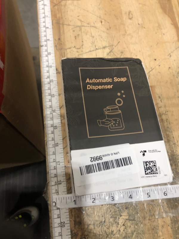 Photo 1 of ***DIRTY / UNTESTED*** Automatic Soap Dispenser Liquid Touchless: 9oz Plastic Black - Rechargeable Electric Smart 3-Level Adjustable Modern Auto Soap Dispenser - Bathroom Kitchen Hand Dish Lotion