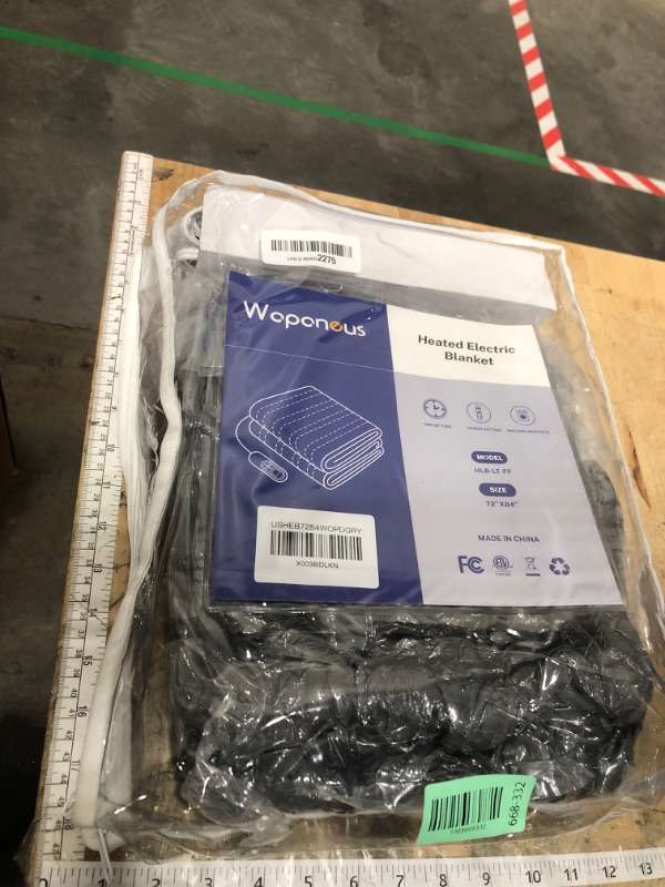 Photo 1 of **UNTESTED** Wapaneus Heated Blanket Electric Throw 72" x 84" Full Size with 10 Heating Levels 12 Hours Time Setings and Auto-Shut Off, Flannel Fast-Heating Electric Blanket, Dark Grey