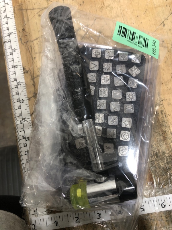 Photo 3 of 71 PCS Leather Stamping Tools, with 68 PCS Letters, Numbers and Patterns, 2 PCS Punch Tools, Leather Stamp Set for Leather Working