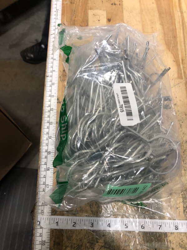 View 2 of 1 3/8" Chain Link Fence Ties 9 Gauge Galvanized Steel Twist?150 Pack?for Securing Fences on Farms/Ranches/Gardens