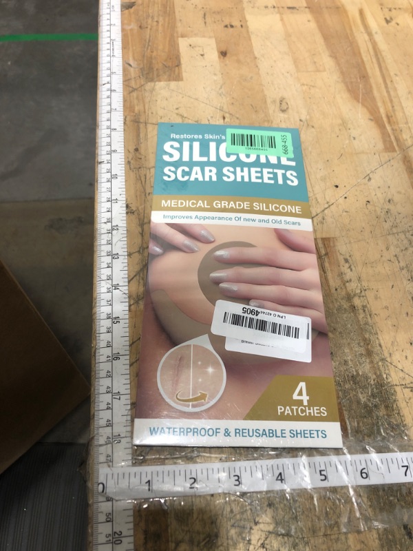 Photo 1 of **FACTORY SEALED** Silicone Scar Sheets, 4 Pair Reusable Breast Silicone Scar Sheets, Medical Grade Silicone Scar Strips for Scar Treatment