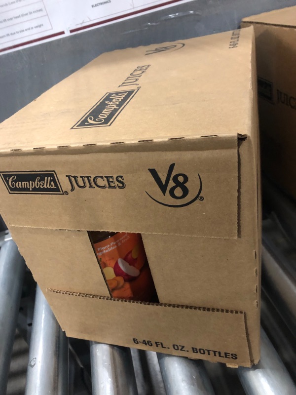 View 2 of **EXP:JAN/22/2026** V8 Peach Mango 100% Fruit and Vegetable Juice, 46 fl oz Bottle (6 Pack)