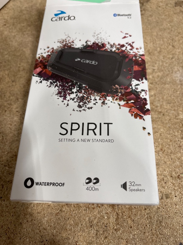 Photo 4 of Cardo Systems Spirit Motorcycle Bluetooth Communication Headset - Black