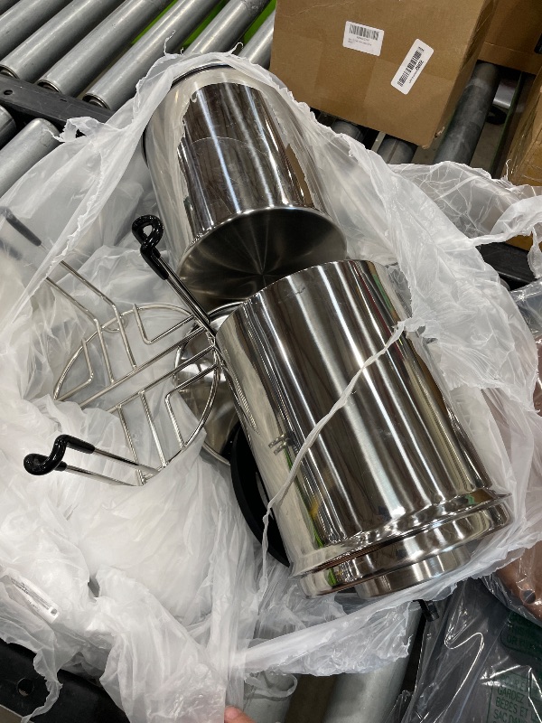 Photo 1 of *** PARTS ONLY , DAMAGED FILTER **USED AND NOT IN ORIGINAL PACKAGING **
 Purewell 1.0 Gallon Portable Gravity Water Filter System, 4-Stage 0.01?m Ultra-Filtration Countertop System with Water Level Window and Stand, Reduce Fluoride & Chlorine, for Camping