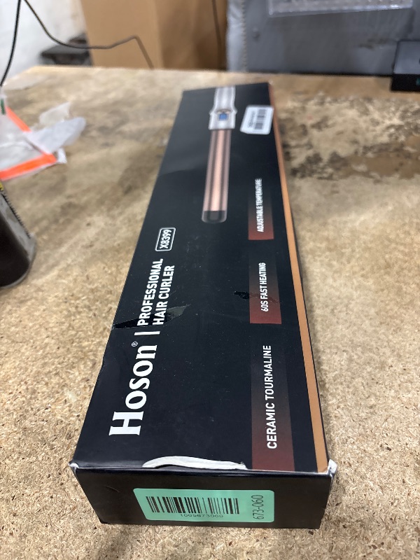 Photo 1 of 1 Inch Extra Long Barrel Curling Wand, Ceramic Tourmaline Curling Wand Professional Dual Voltage with Adjustable Temperature