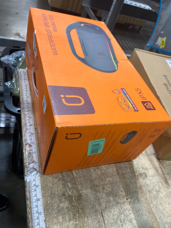 Photo 1 of *NOT TURNING ON,NEED CHARGED BUT THE PORT ITS DAMAGED*
HWWR Bluetooth Speaker, IPX5 Waterproof Portable Bluetooth Speaker with Powerful Bass & LED Lights, BT5.3, Wireless Stereo Pairing for Home Party, Beach, Outdoor Camping, Support USB/TF Card/AUX/TWS