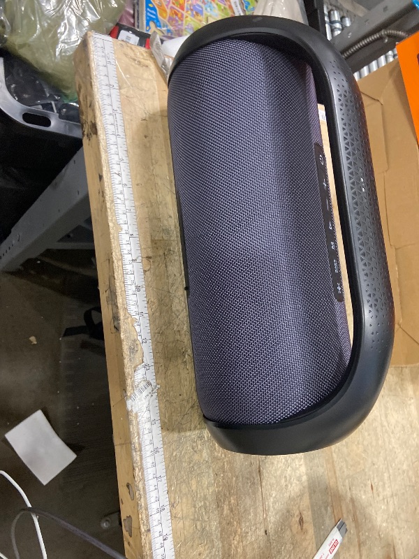 Photo 1 of *NOT TURNING ON,NEED CHARGED BUT THE PORT ITS DAMAGED*
HWWR Bluetooth Speaker, IPX5 Waterproof Portable Bluetooth Speaker with Powerful Bass & LED Lights, BT5.3, Wireless Stereo Pairing for Home Party, Beach, Outdoor Camping, Support USB/TF Card/AUX/TWS