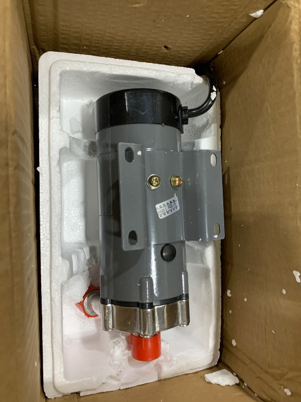 Photo 1 of ***FOR PARTS ONLY / NON-FUNCTIONAL*** FERRODAY Wort Pump High Temp Brewing Pump, Stainless Steel Head Magnetic Drive Pump Homebrew Pump, Food Grade Pump Brew Beer Pump with Inline Switch, Wort Transfer Pump with 1/2" Quick Disconnect Set