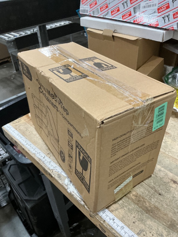 Photo 1 of [5-Packs, 36 Oz.] Glass Meal Prep Containers with Locking Lids Glass Food Containers,Airtight Lunch Container,Microwave, Oven, Freezer and Dishwasher (4.5 Cup, White)