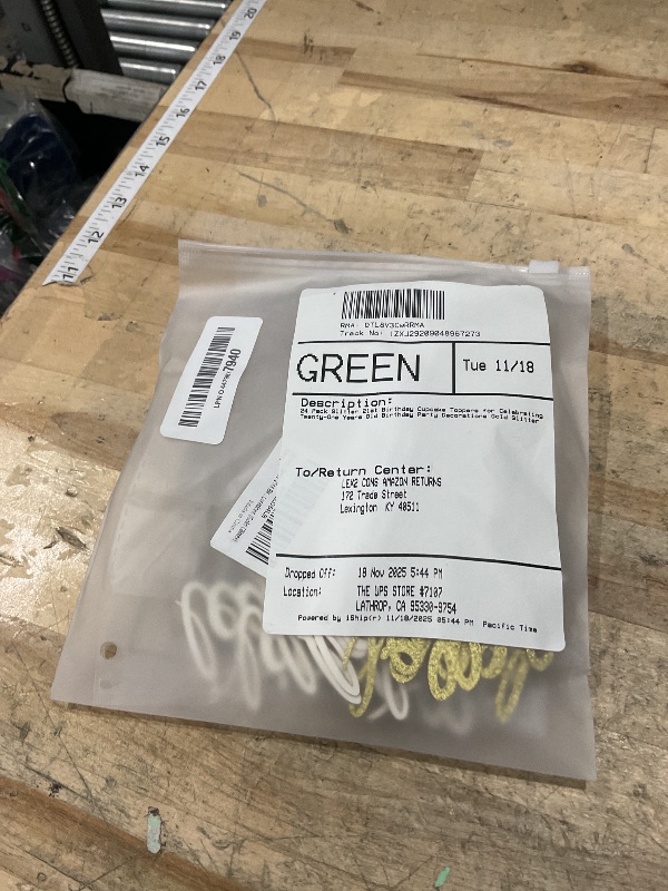 Photo 1 of 24 Pack Glitter 21st Birthday Cupcake Toppers for Celebrating Twenty-One Years Old Birthday Party Decorations (Gold Glitter)