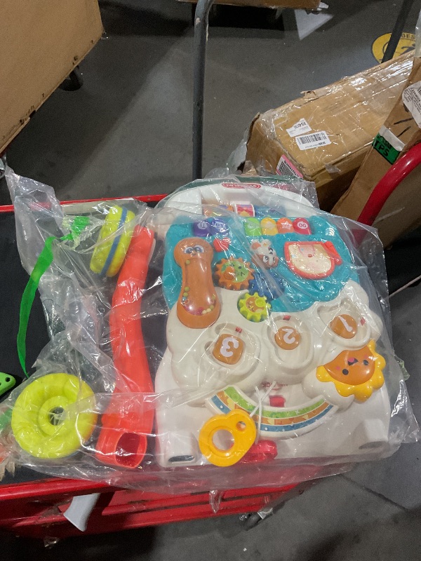 Photo 1 of ** 1 LEG MISSING**SYNCFUN Baby Learning Walker, 2 in 1 Sit to Stand Learning Toys, Baby Toys 6-12 Months, Educational Present for 1 Year Old, Push Walker Gift with Wheels for Infant Boys Girls