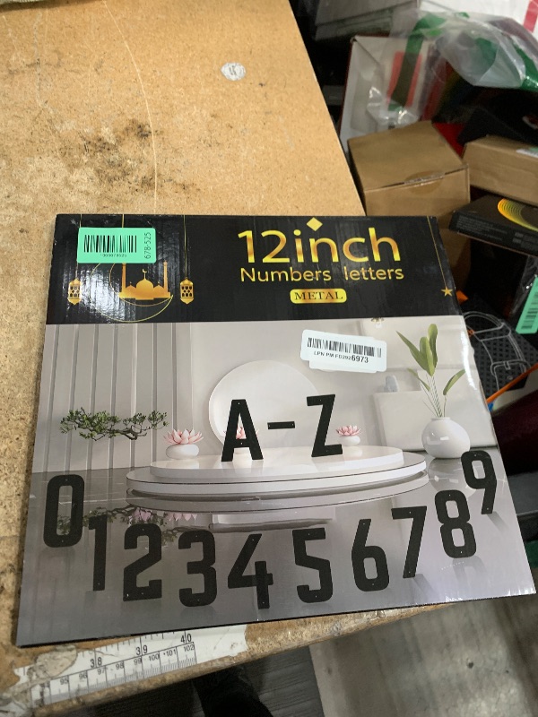 Photo 1 of 12 Inch Metal House Numbers, House Address Letters and Numbers for Outside Signs, Metal Letters Door Numbers Signage Street Address Plaque for Garden Door Mailbox Decor (Number 1)